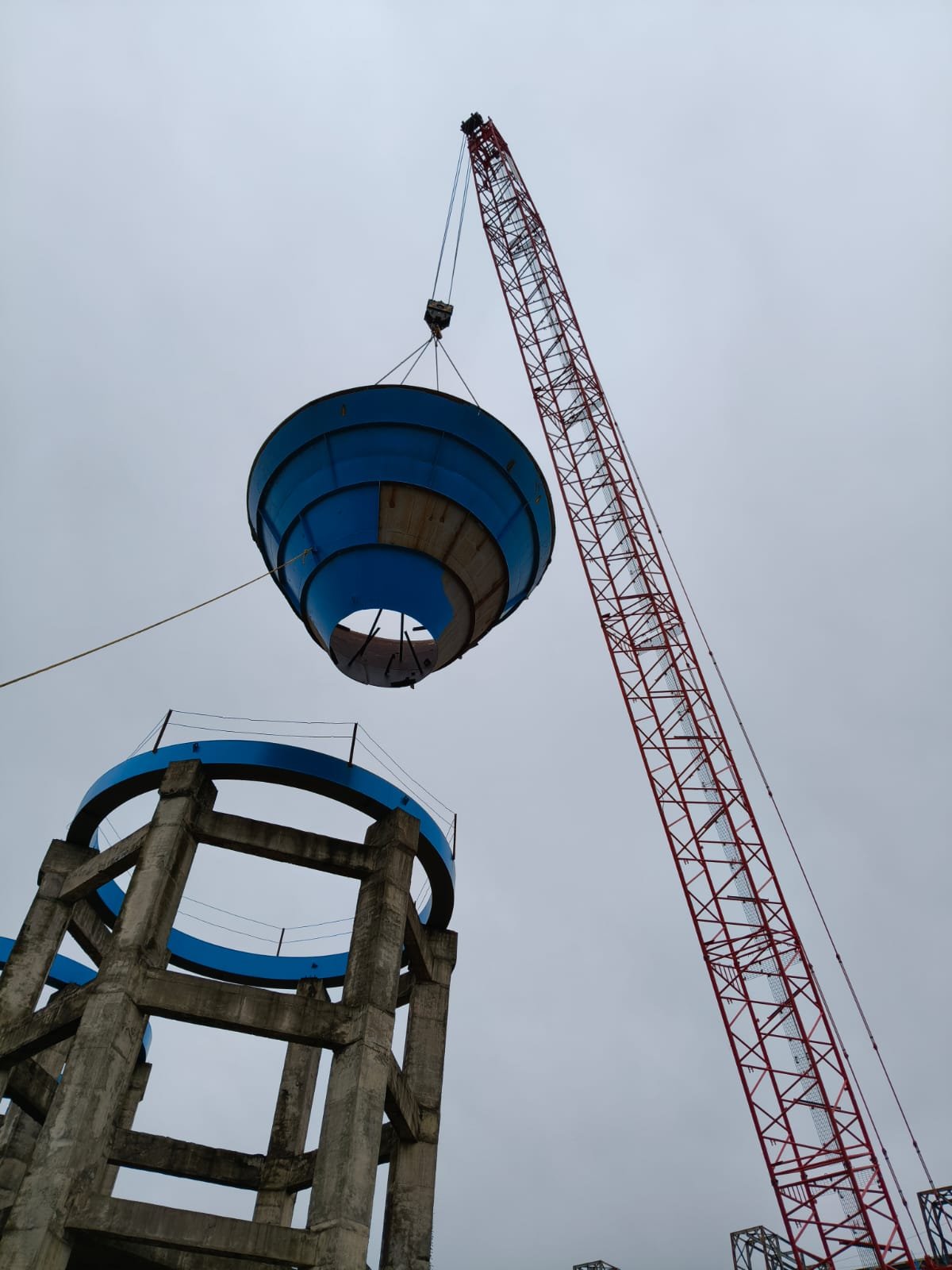 Civil execution work at an industrial construction site