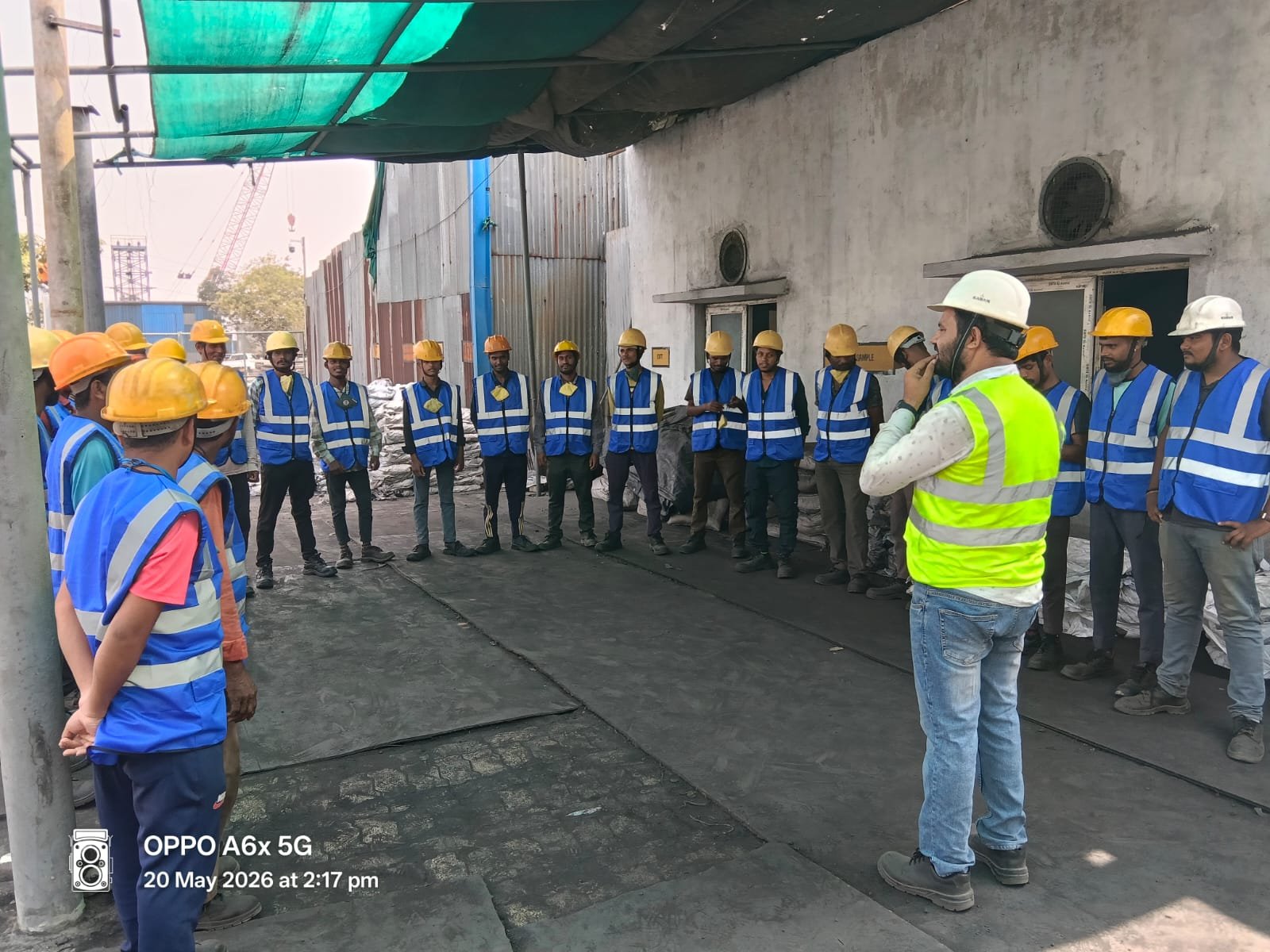 Large operating industrial plant with machinery and equipment in service
